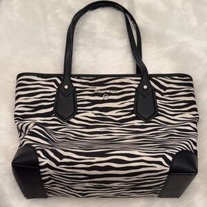 Michael Kors Eva Zebra Zip Tote